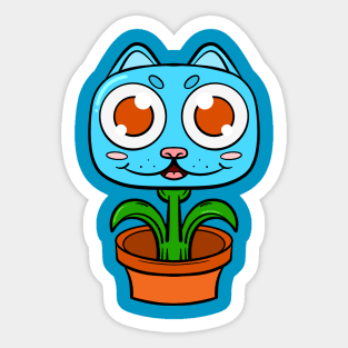 cat plant Sticker